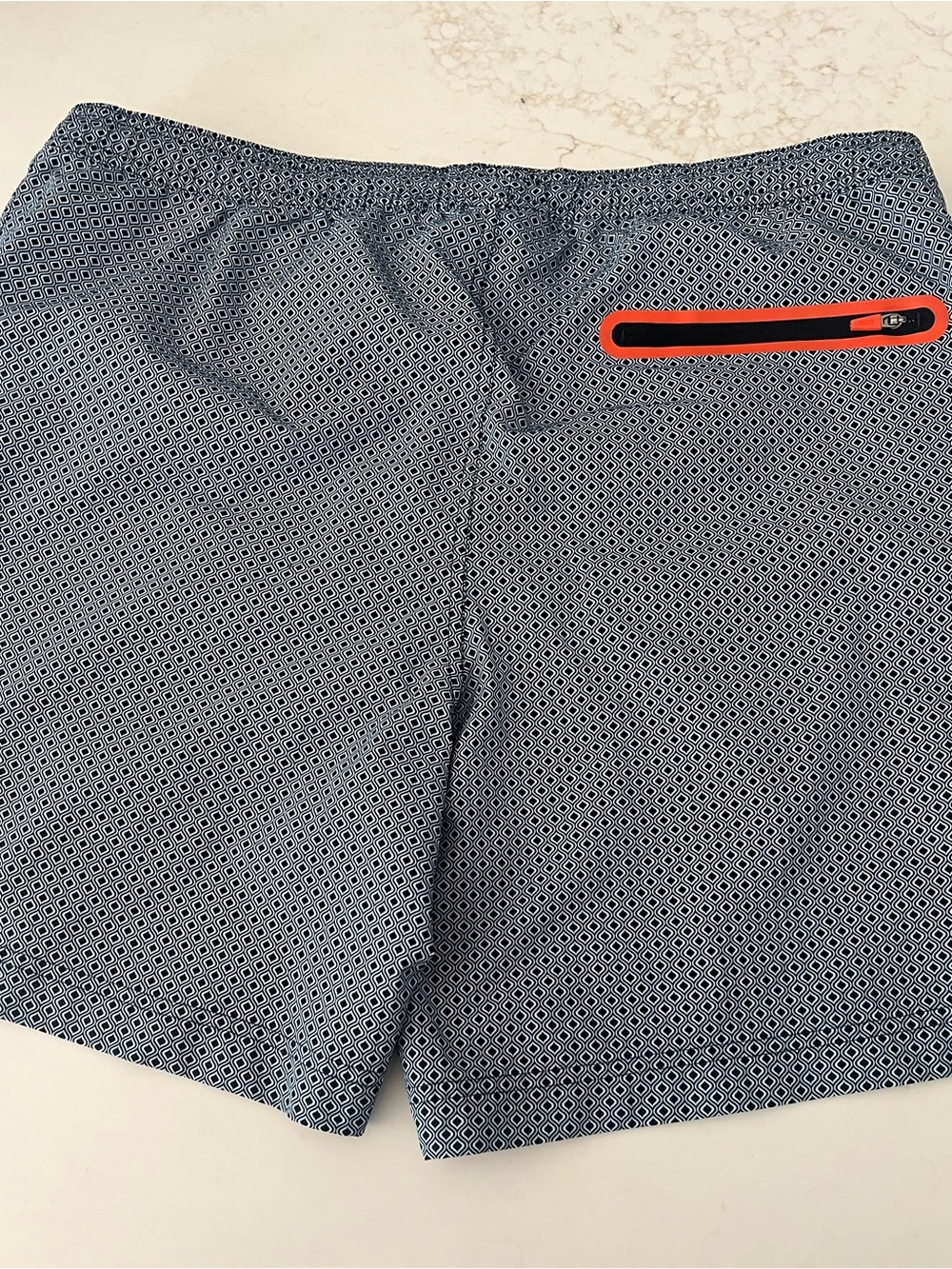 SWIMS Fiordo Men’s XL Swim Trunks Navy Geometric 7” Inseam NWOT - Picture 4 of 12